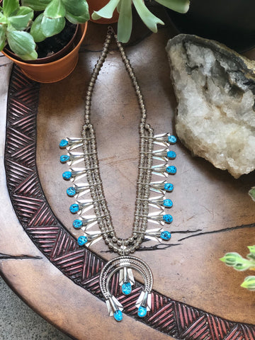 178 Grams Vintage Native American Navajo Turquoise Sterling Silver Squ –  Nativo Arts
