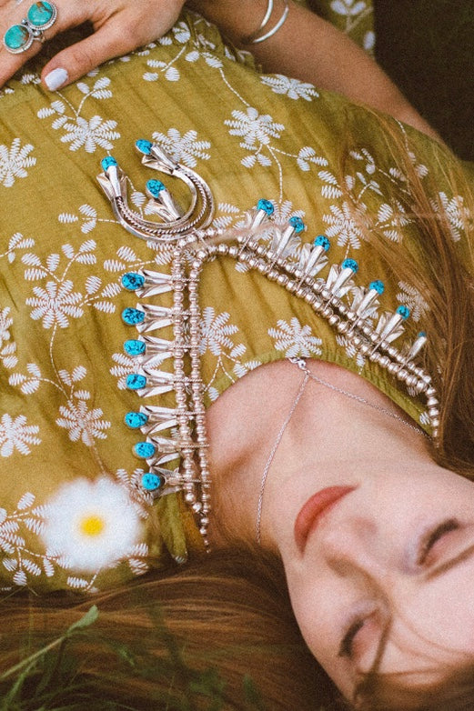 Navajo Squash Blossom Necklace