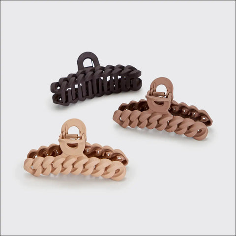 Recycled Plastic Chain Claw Clip 3pc Set